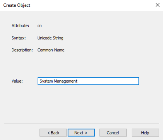 Creating System Management Object